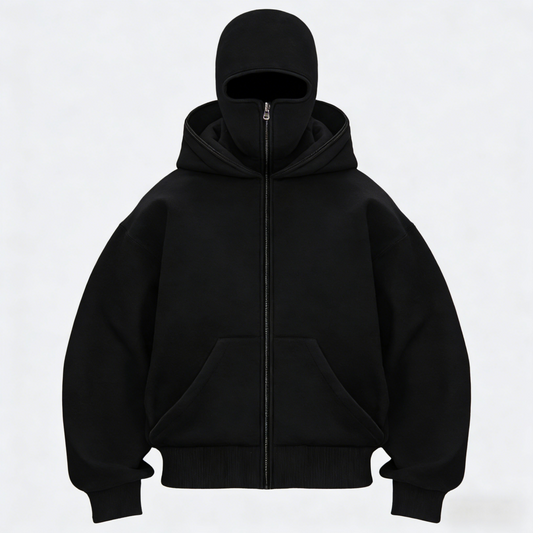 Double HoodedZip Jacket Wind-resistant WinterHoodies for Men