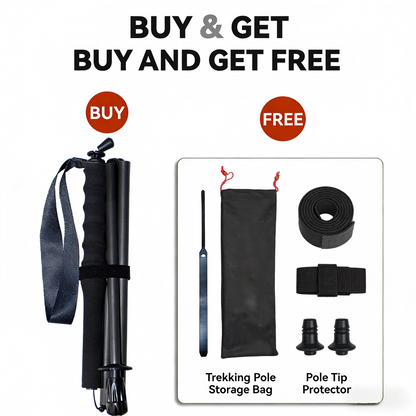 Ultra-light, ultra-short carbon fiber trekking pole and trail running pole, fold able, lightweight, portable for outdoor use